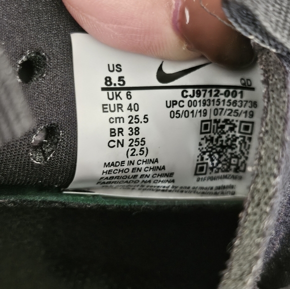 Nike Zoom Pegasus Turbo Shield Black Voltage Purple Running Sneakers Size 8.5 - Picture 15 of 16